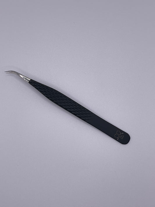 Black Curved Isolation Tweezer